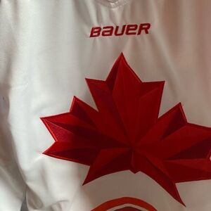 Mcdavid Bauer Red and White Hockey Jersey